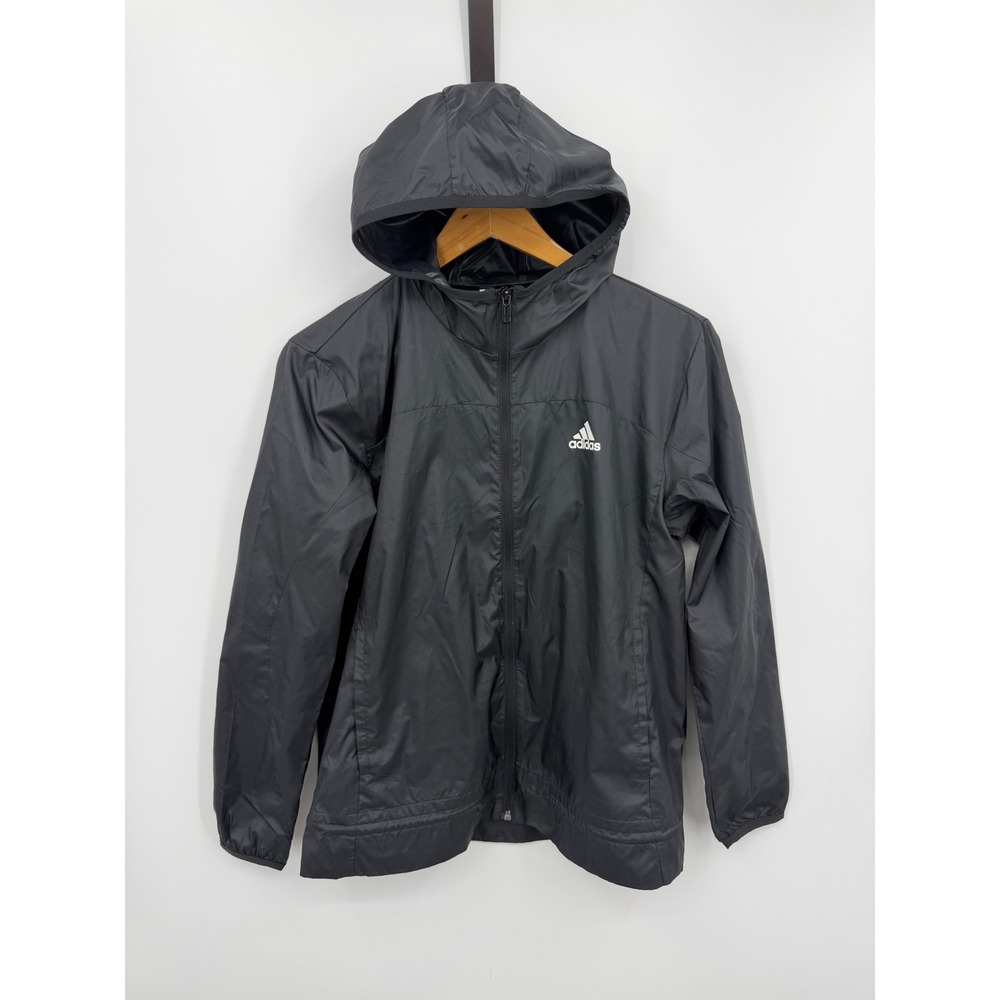 Adidas Wind.RDY Windbreaker Jacket Women S Black Ripstop Hooded HD9340